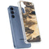 Blue Resin Wood Galaxy A55 5G Clear Case