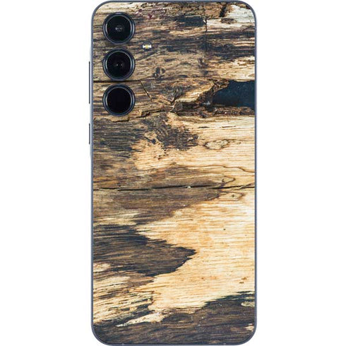 Blue Resin Wood Galaxy A55 5G Skin