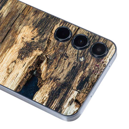 Blue Resin Wood Galaxy A55 5G Skin