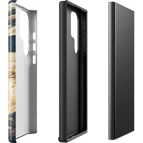 Blue Resin Wood Galaxy S23 Ultra Pro Case