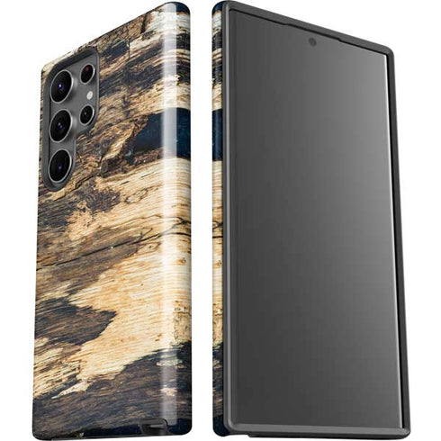 Blue Resin Wood Galaxy S23 Ultra Pro Case