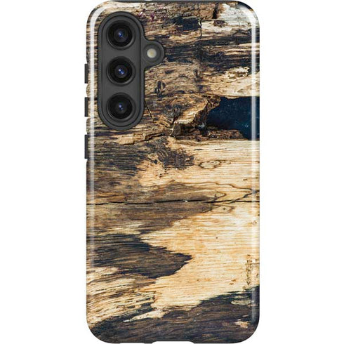 Blue Resin Wood Galaxy S25 Impact Case