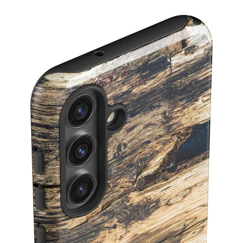 Blue Resin Wood Galaxy S25 Impact Case
