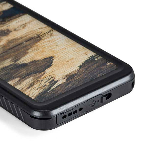 Blue Resin Wood Galaxy S24 Plus Waterproof Case