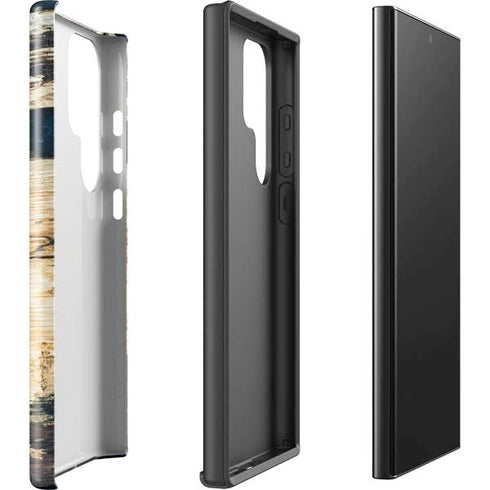 Blue Resin Wood Galaxy S25 Ultra Impact Case
