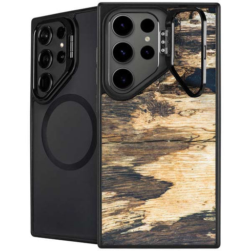 Blue Resin Wood Galaxy S24 Ultra Kickstand Case