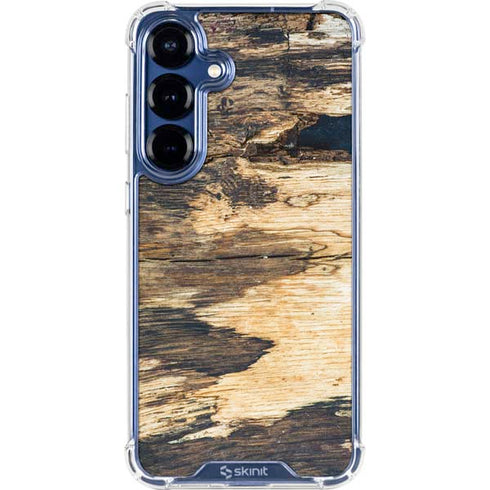 Blue Resin Wood Galaxy S25 Clear Case