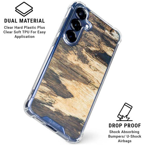Blue Resin Wood Galaxy S25 Plus Clear Case