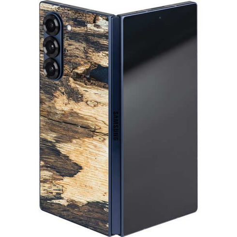 Blue Resin Wood Galaxy Z Fold6 Skin