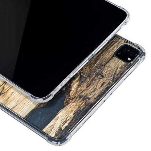 Blue Resin Wood iPad Pro 11in (2024) Clear Case