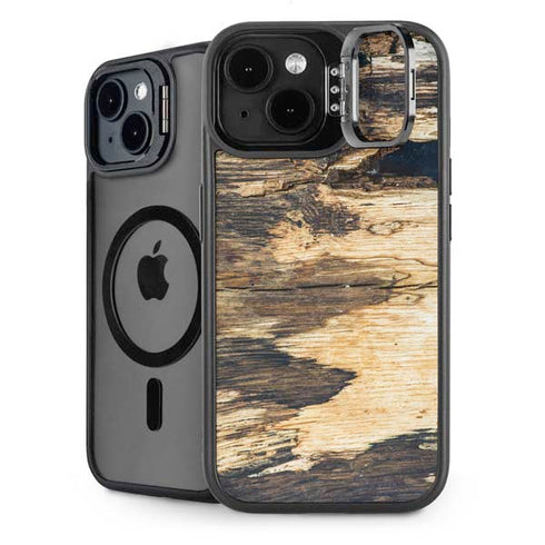 Blue Resin Wood iPhone 14 Kickstand Case