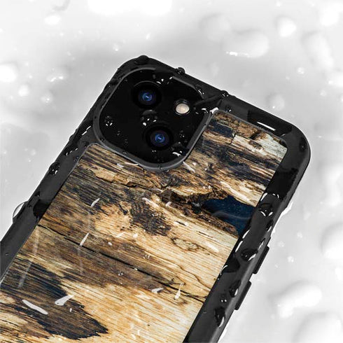 Blue Resin Wood iPhone 15 Plus Waterproof Case