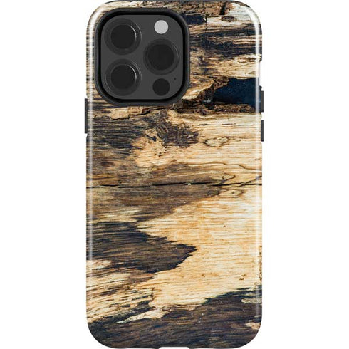 Blue Resin Wood iPhone 15 Pro Impact Case