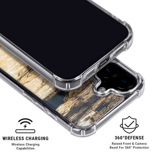 Blue Resin Wood iPhone 16 MagSafe Case