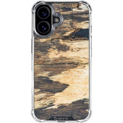 Blue Resin Wood iPhone 16 Plus Clear Case