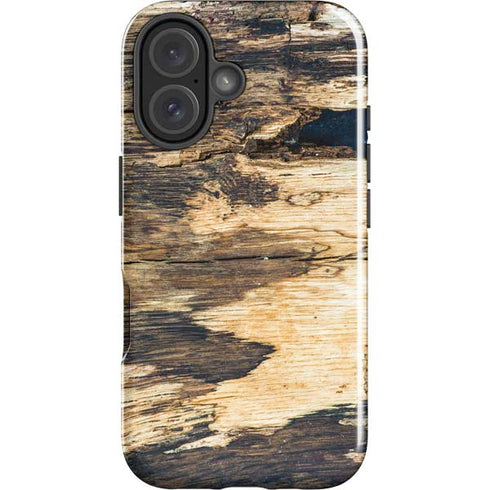 Blue Resin Wood iPhone 16 Plus Impact Case