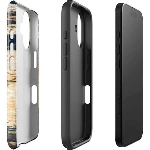 Blue Resin Wood iPhone 16 Plus Impact Case