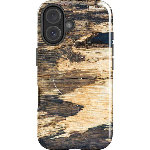 Blue Resin Wood iPhone 16 Plus Magsafe Impact Case