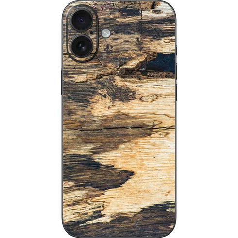 Blue Resin Wood iPhone 16 Plus Skin