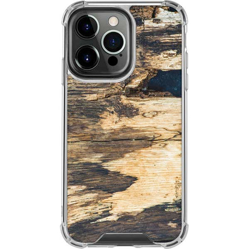 Blue Resin Wood iPhone 16 Pro Clear Case