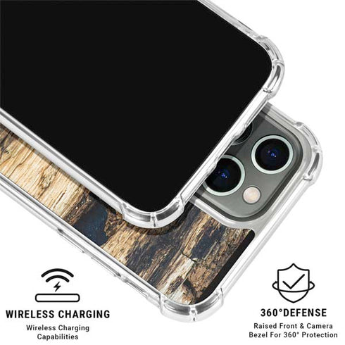 Blue Resin Wood iPhone 16 Pro Clear Case