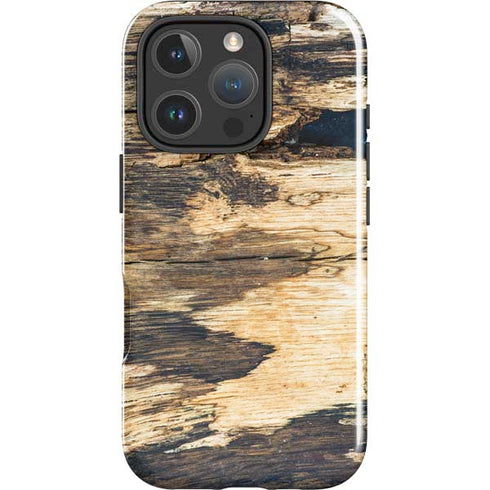 Blue Resin Wood iPhone 16 Pro Impact Case