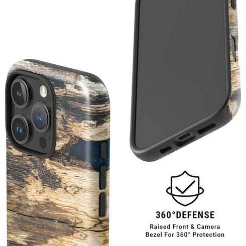 Blue Resin Wood iPhone 16 Pro Magsafe Impact Case