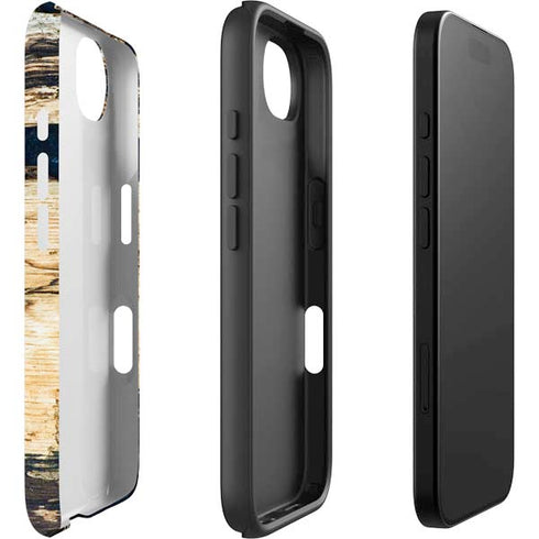 Blue Resin Wood iPhone 16e Impact Case