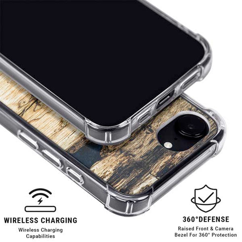 Blue Resin Wood iPhone 16e MagSafe Case