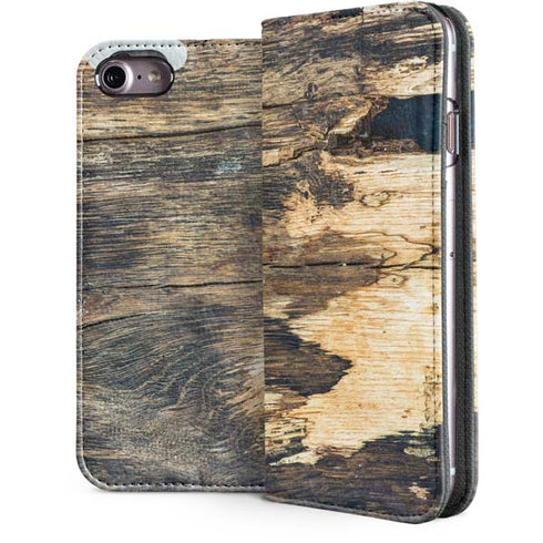 Blue Resin Wood iPhone 7 Folio Case