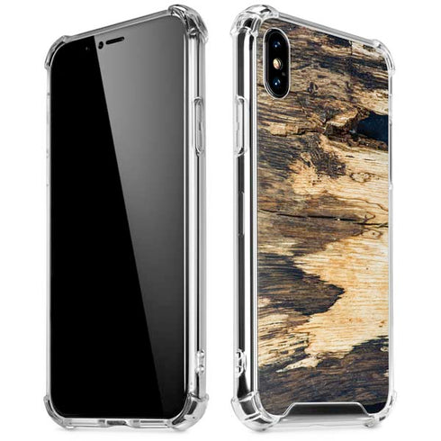 Blue Resin Wood iPhone X/XS Clear Case