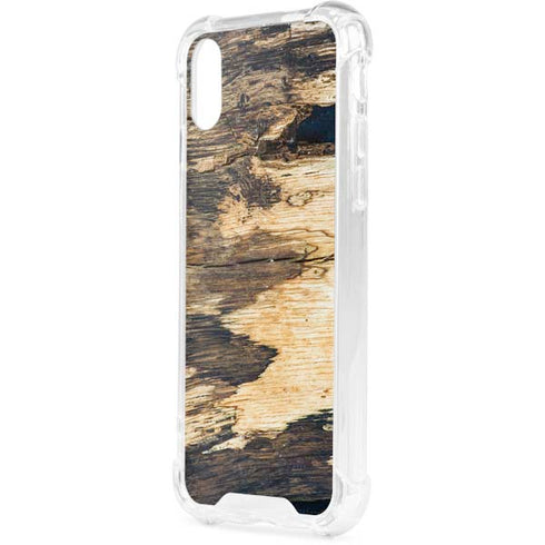 Blue Resin Wood iPhone XS Clear Case