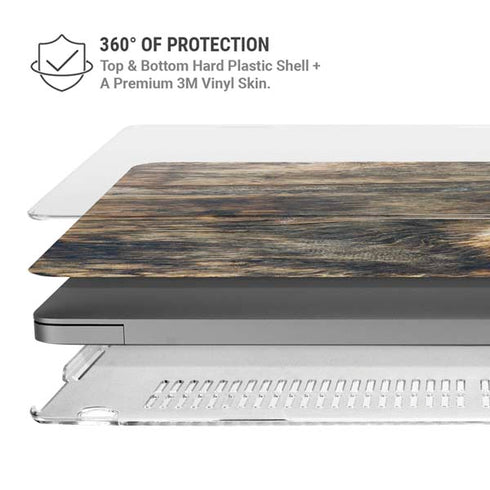 Blue Resin Wood MacBook Pro 14in (2021-24) Case plus Skin