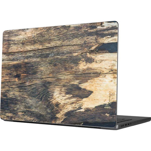 Blue Resin Wood Apple MacBook Pro 14-inch Skin