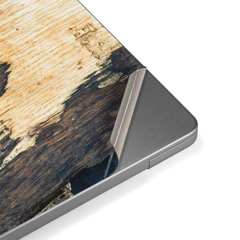Blue Resin Wood Apple MacBook Pro 14-inch Skin