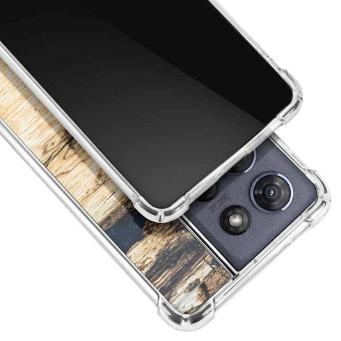 Blue Resin Wood Moto G 5G (2025) Clear Case