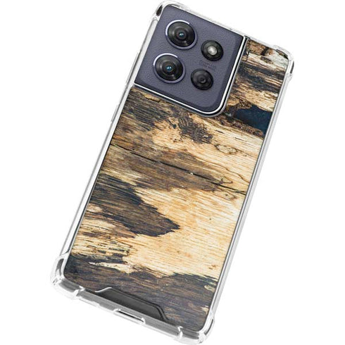 Blue Resin Wood Moto G Power 5G (2025) Clear Case
