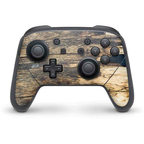 Blue Resin Wood Nintendo Skins