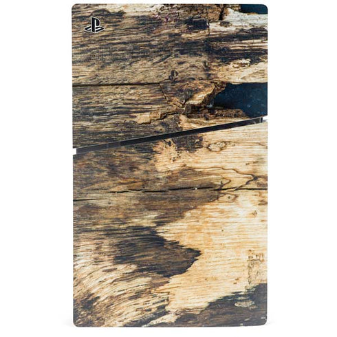 Blue Resin Wood PS5 Slim Digital Edition Console Skin