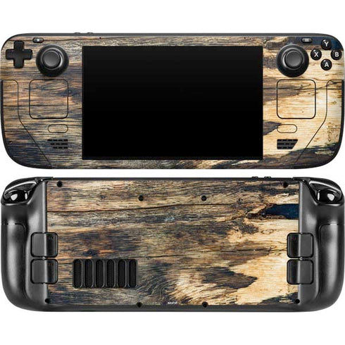 Blue Resin Wood Steam Deck Handheld Gaming Computer OLED Skin