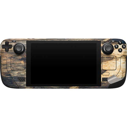 Blue Resin Wood Steam Deck Handheld Gaming Computer Skin