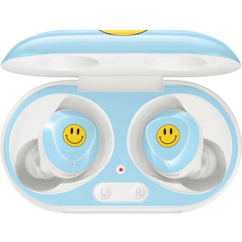 Blue Happy Face Galaxy Buds Plus Skin