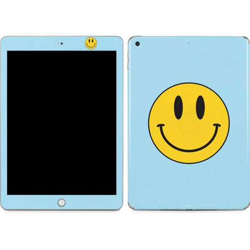 Blue Happy Face Apple iPad Skin