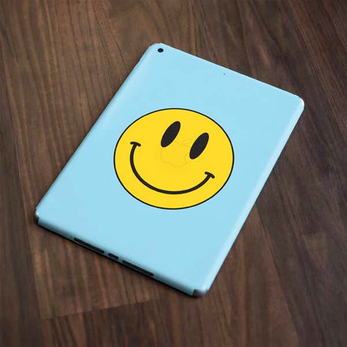 Blue Happy Face Apple iPad Skin