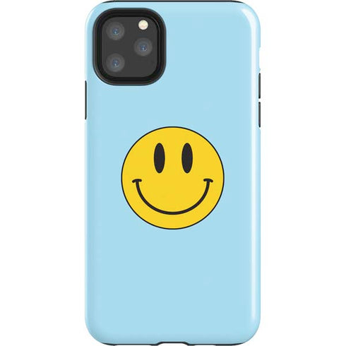 Blue Happy Face iPhone Cases