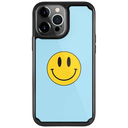 Blue Happy Face iPhone Cases