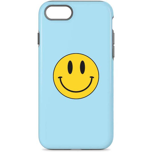 Blue Happy Face iPhone Cases
