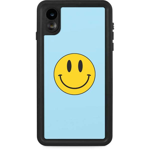 Blue Happy Face iPhone Cases