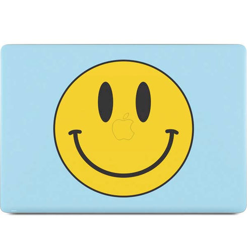 Blue Happy Face MacBook Skins