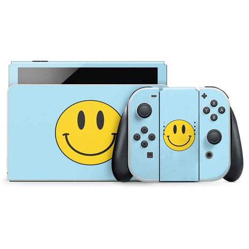 Blue Happy Face Nintendo Skins